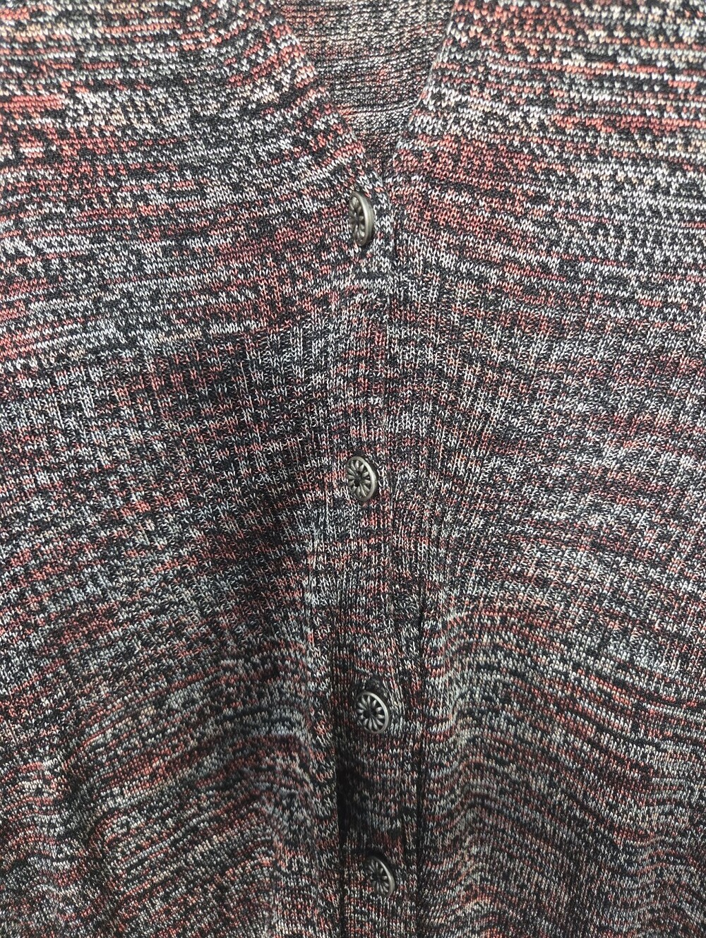 NIC + ZOE Women's Petite Small Multicolor Silk Blend Peplum Cardigan - Picture 2 of 5